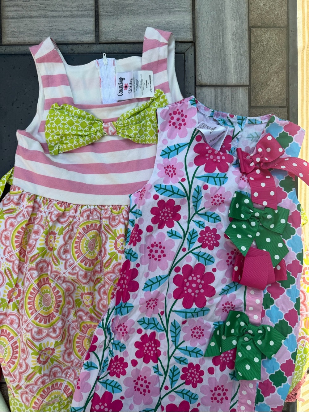 Vintage Girls Summer Floral Dress Lot